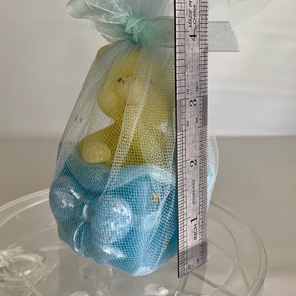 Teddy Bear Candle Happy Bear Blue Yellow Wax Baby Boy Unique Shower Gift Vintage - Picture 14 of 14